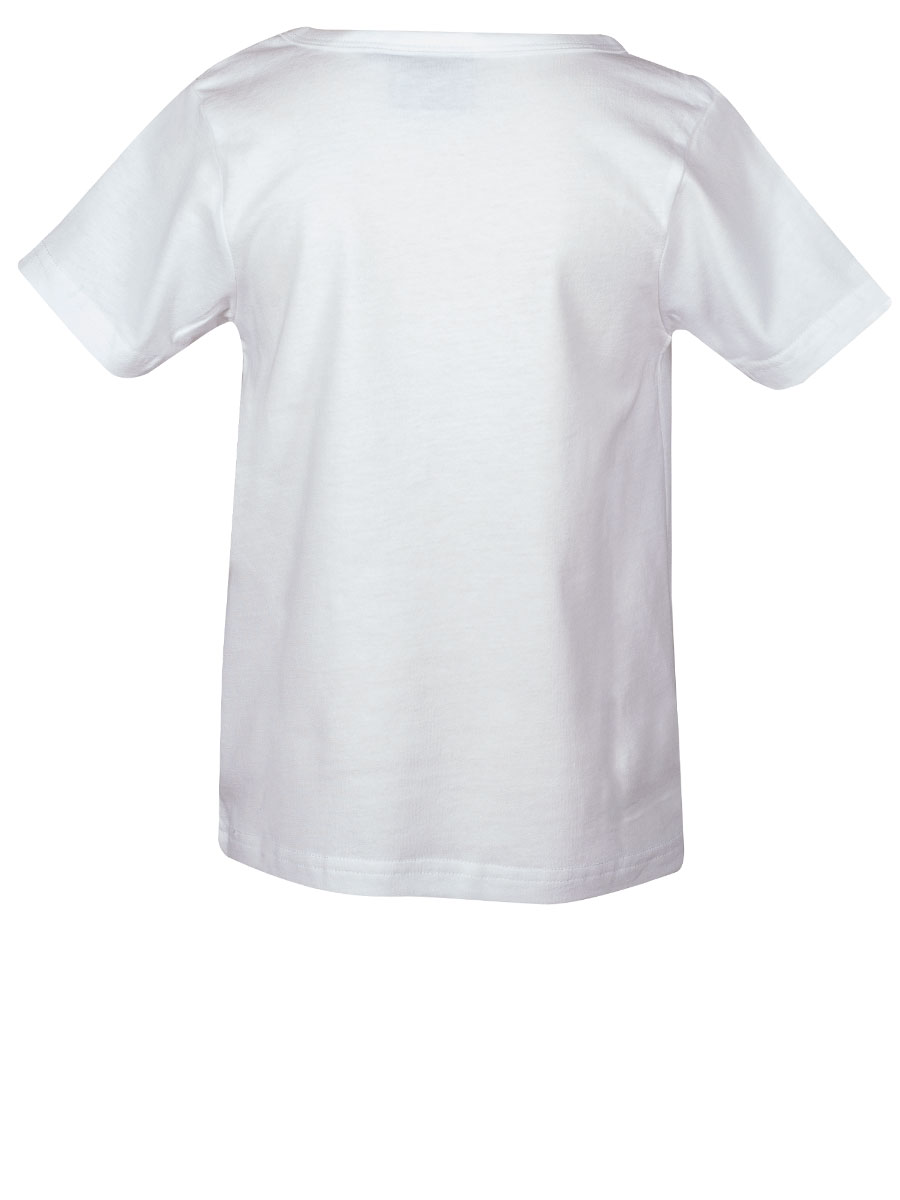 Ederer T-Shirt, Mädchen, weiß, Herzmotiv aus Strasssteinchen #2
