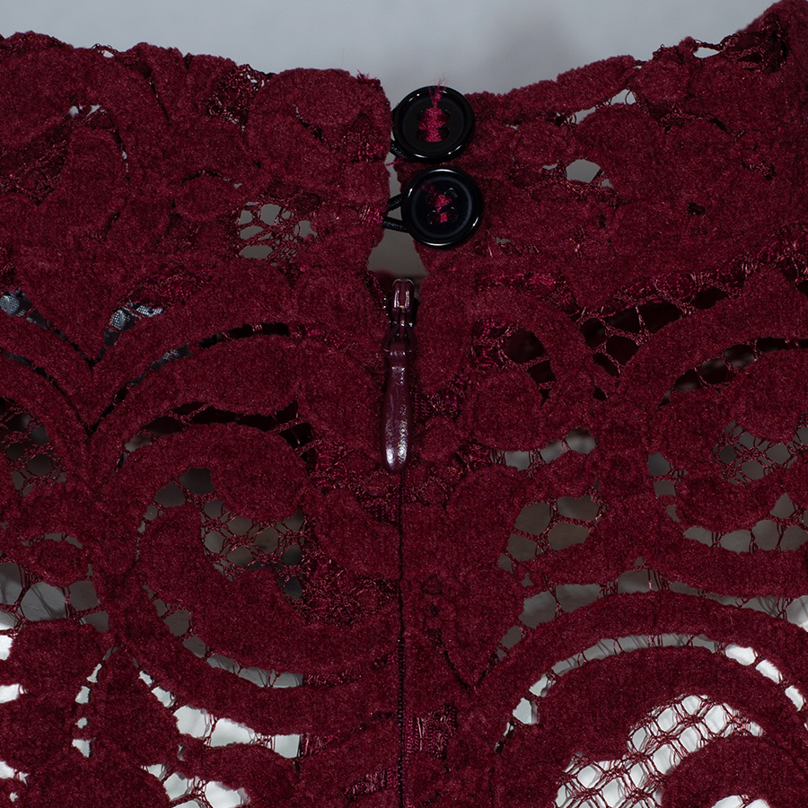 KINGA MATHE Dirndlbluse Pina, bordeaux, semi-transparent, Puffarm #3