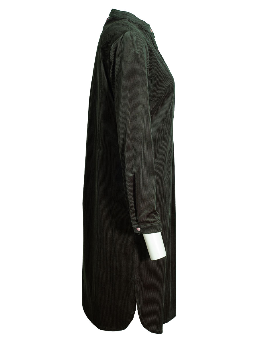 Moser Kleo Cordkleid, tannengrün, Langarm, hochgeschlossen #3