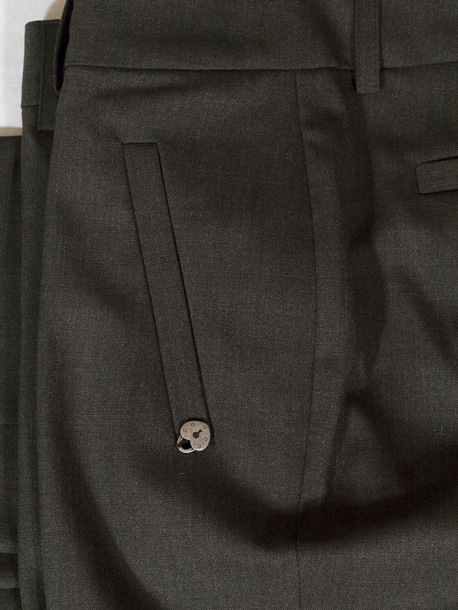 Von & Zu Flanellhose, gerade geschnitten, Chino-Schnitt, grün #3
