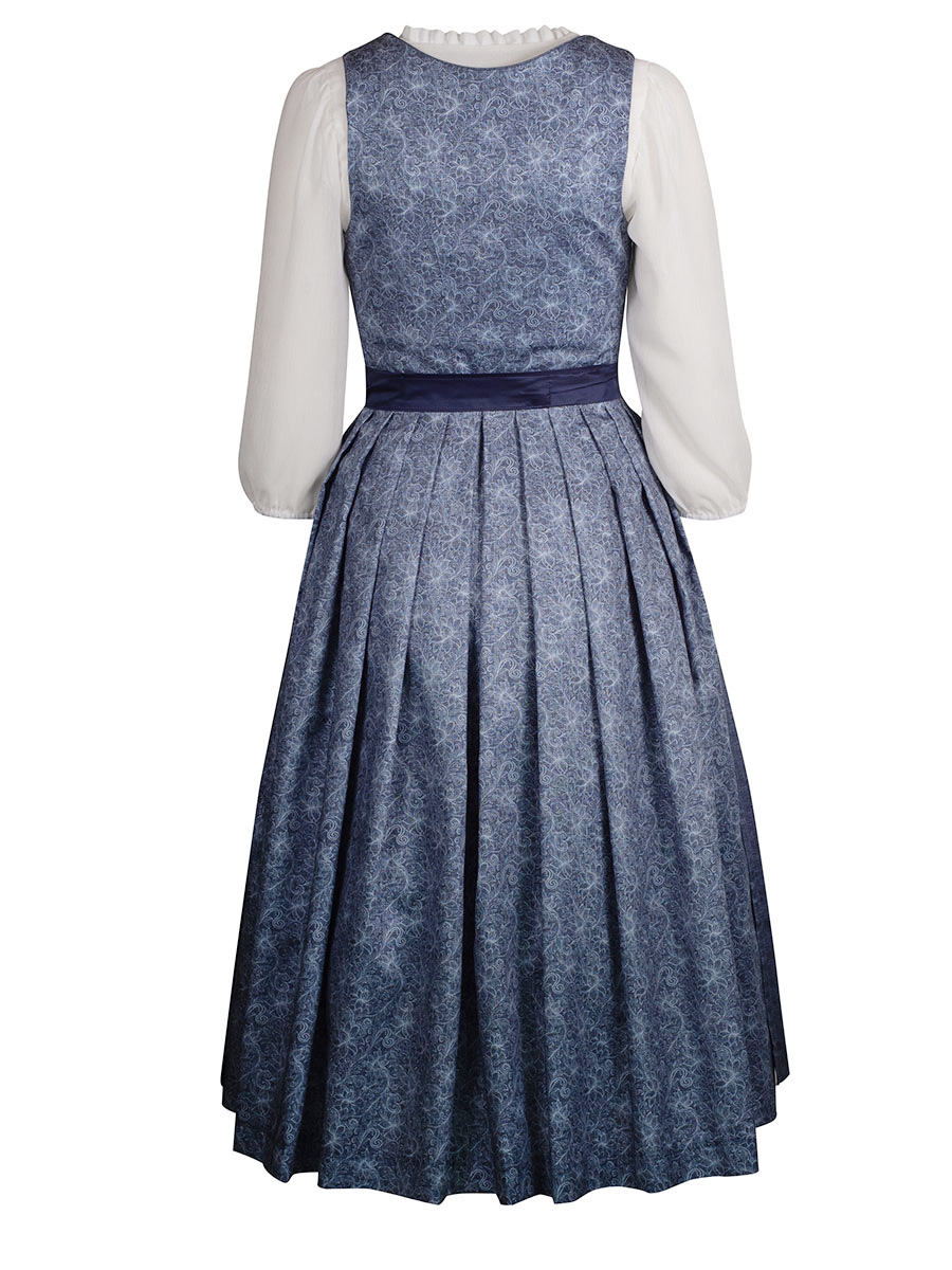 Hammerschmid Baumwolldirndl Pillersee, blau gemustert, 80lg #4