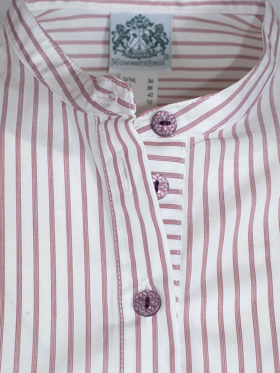 Hammerschmid Nora Damenbluse, Pfoad, weiß-rot gestreift #3