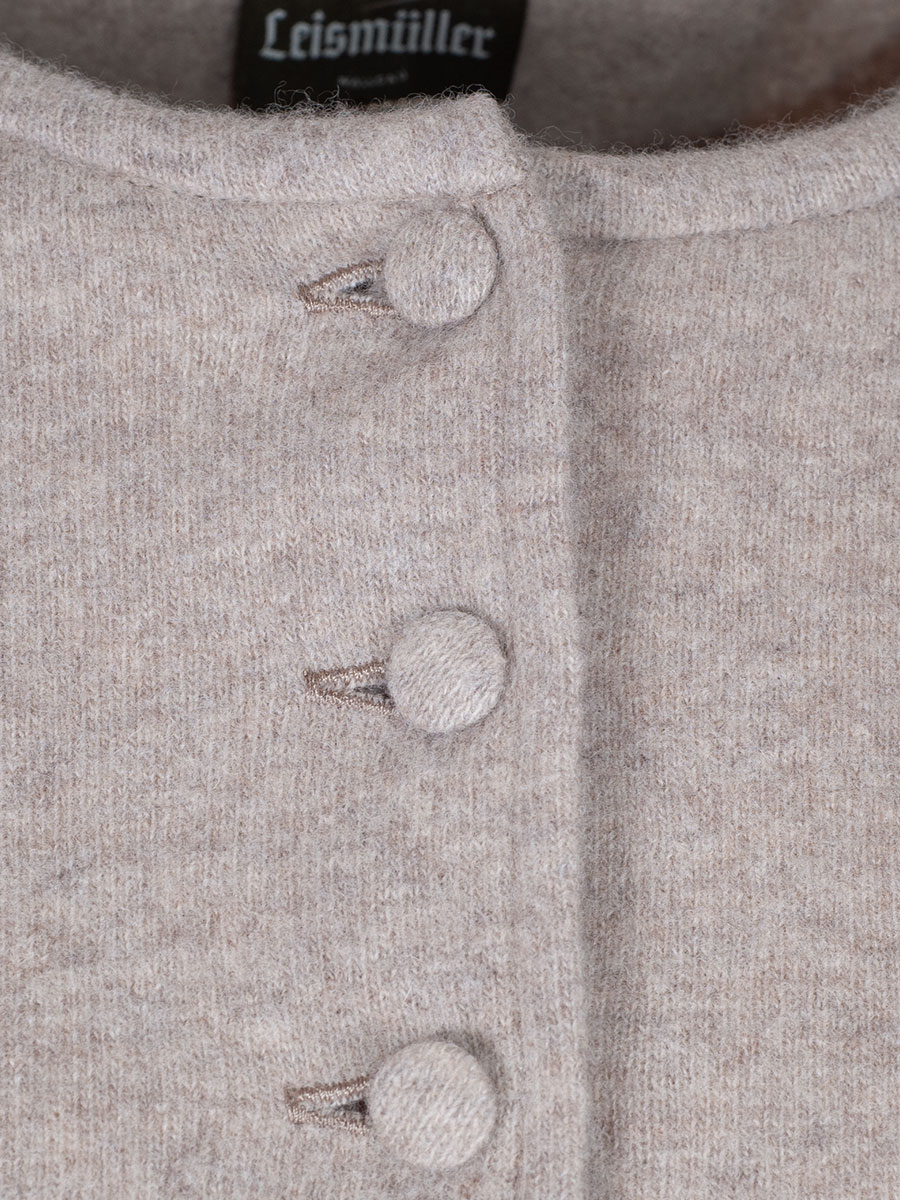 Boos Strickjacke Damen, beige, Rückenfalte mit Schleife #4