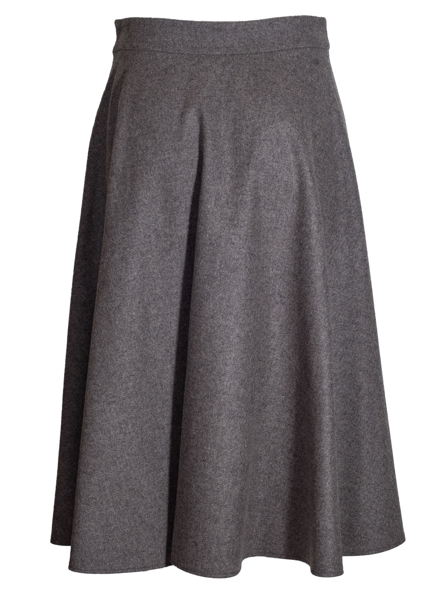 Bauer Tellerrock, Loden, beigebraun, schmaler Bund, klassisch #2