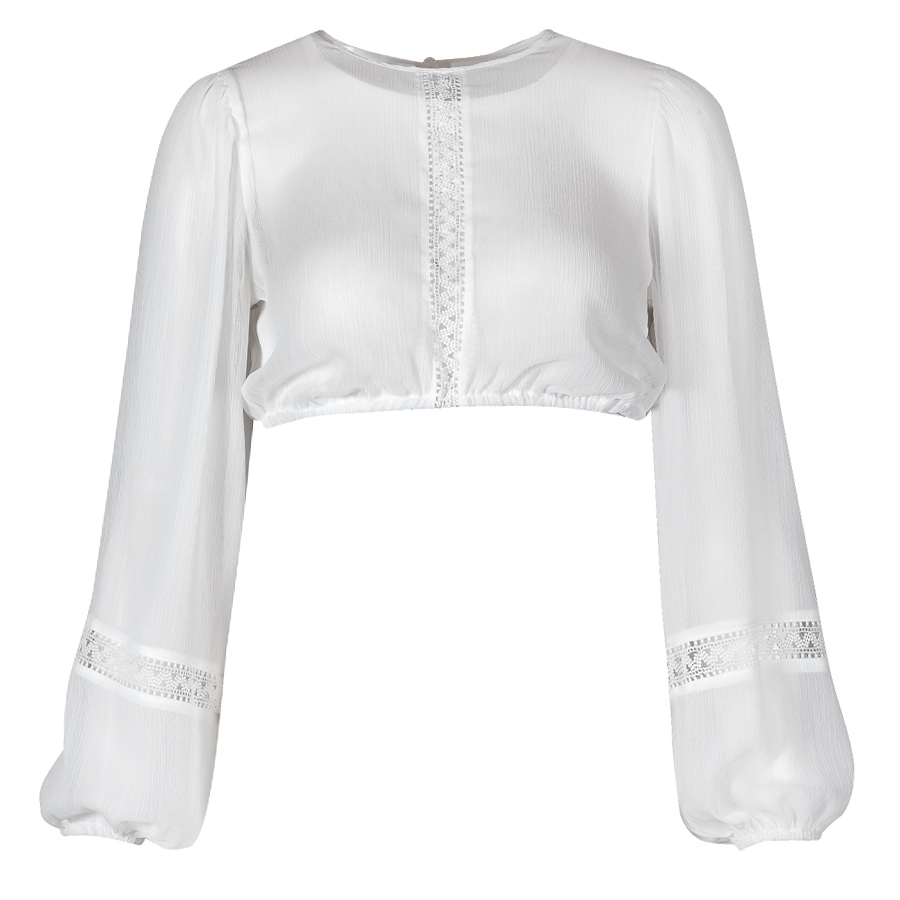 Wenger Dirndlbluse Davina, ecrue, Langarm, luftig #1