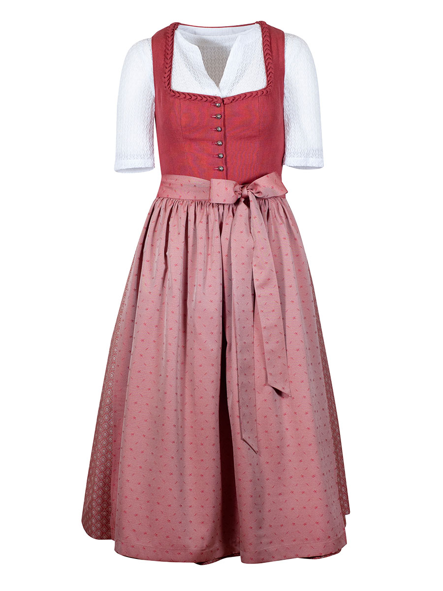 Anno Domini Design Dirndl Valerie, hagebutte, 80lg, Leinen #1
