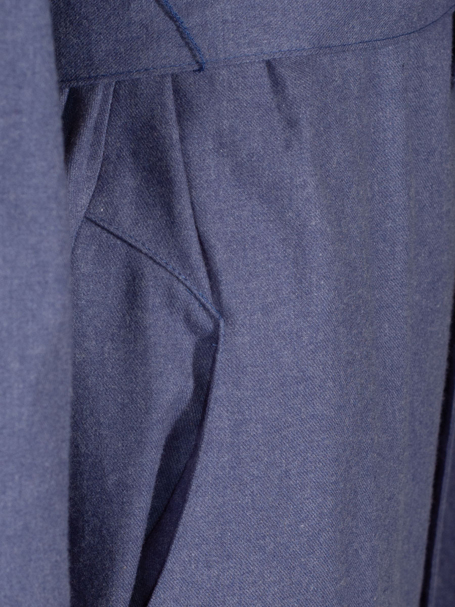 Waldorff Hemdkleid jeansblau, Flanell, Stoffgürtel #4