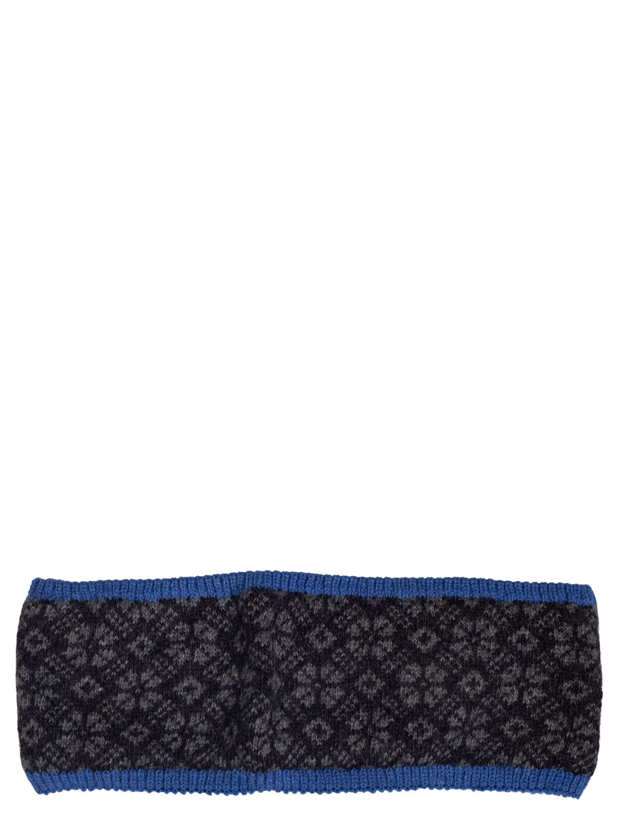 Huber Stirnband Jill blau mit grau, innen Fleece #1