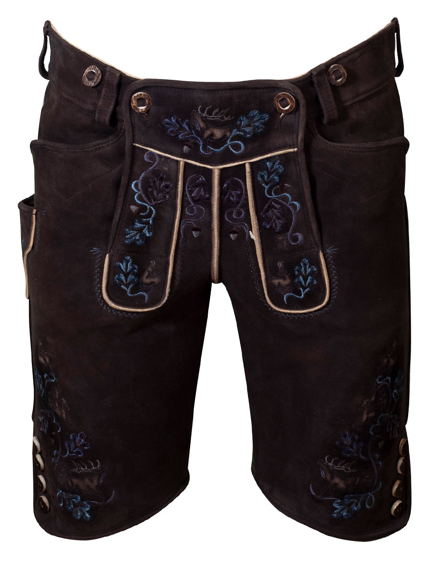 Kurze Lederhose Hochkönig, Wildbock, basalt #1
