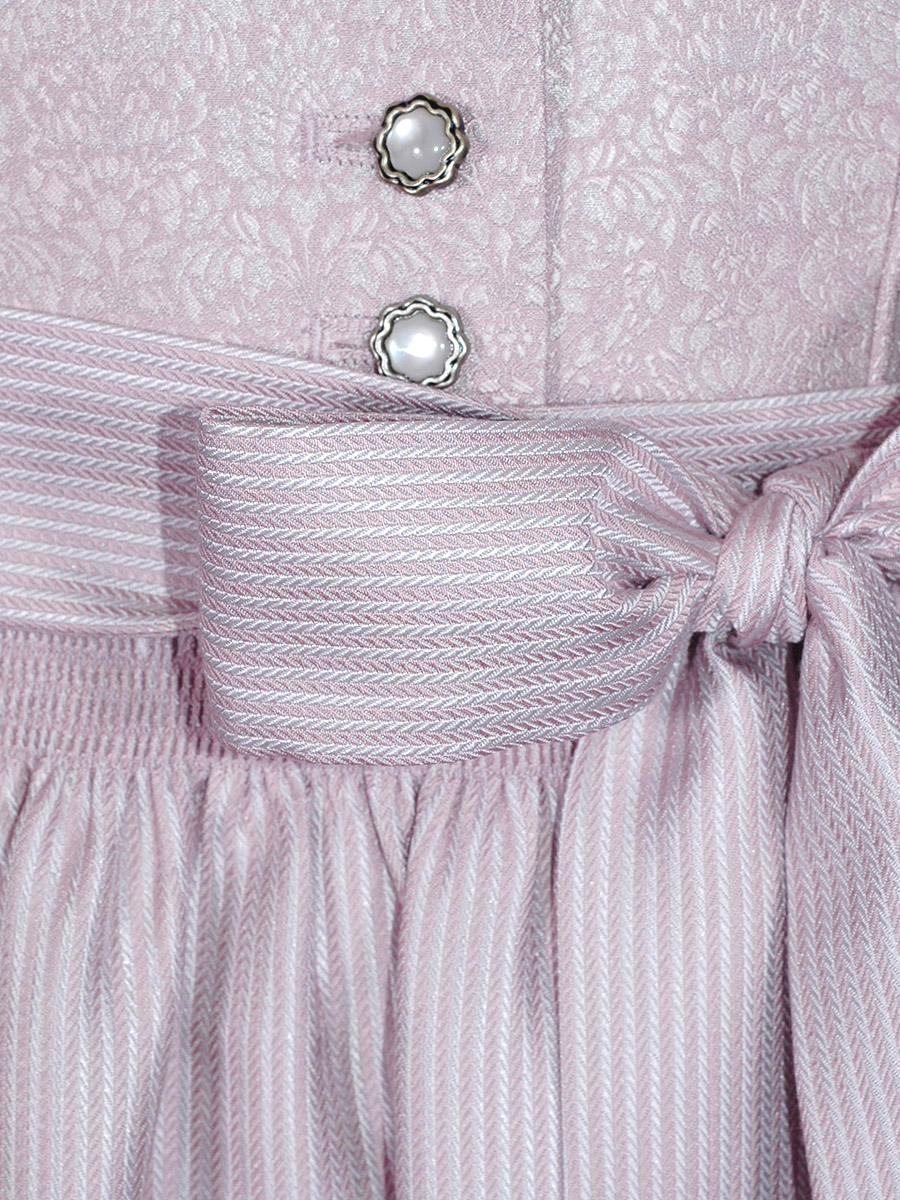 Wenger Sabina Festdirndl, Hochzeitsdirndl, zartrosa, glänzend, 80cm #4