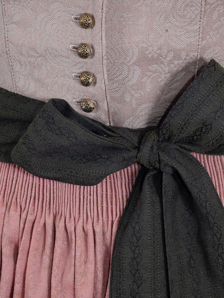 Gottseidank Dirndl Monika, stein-malve, hochwertig, festlich, Stretch, 80cm #7