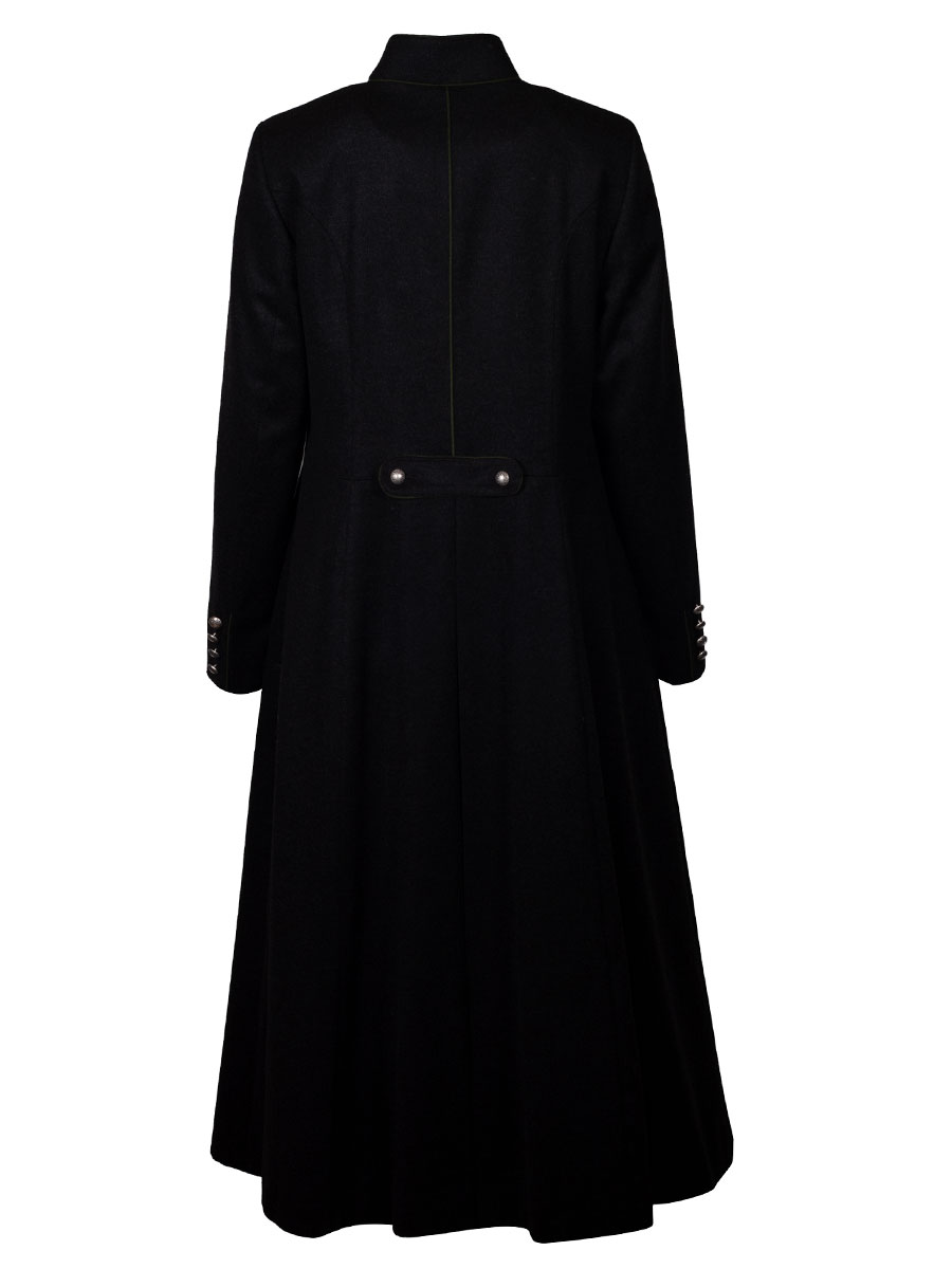 Kaiseralm Lodenmantel Mimmi, schwarz mit tanne, lang #3