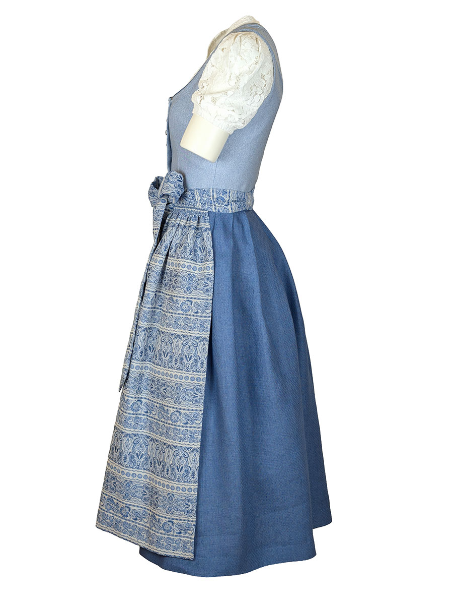 Hammerschmid Dirndl Koflersee, blau gemustert, festlich, 80lg #3