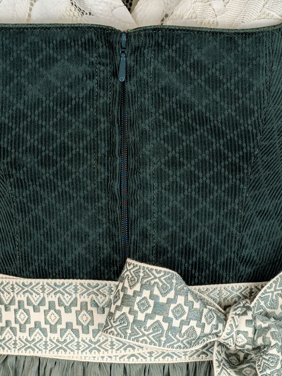 MarJo Cord-Dirndl Berndorf, tannengrün-gischt, 75lg #5