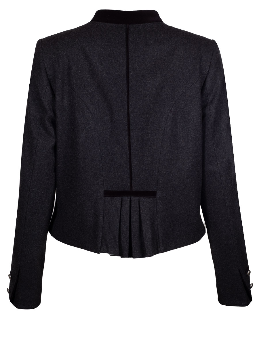 Hammerschmid Ebbs Lodenjanker, schwarz, Samtpaspol, elegant #2