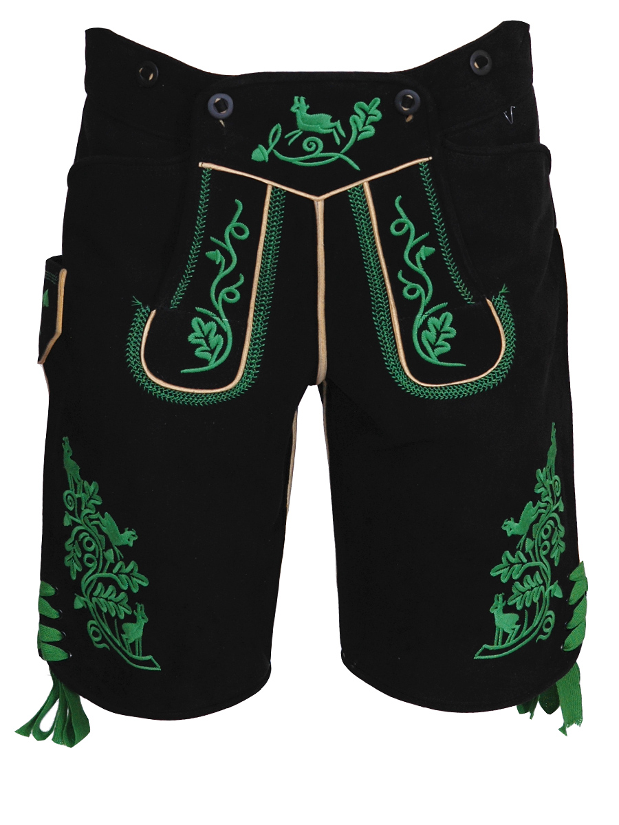 hausg´macht Lederhose Originaltracht kurz, Jachenau, Handstick-Optik #1