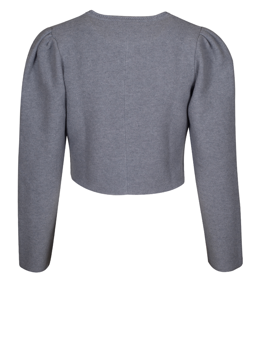Astrifa Strickjacke Rinn, alugrau, Puffarme #2