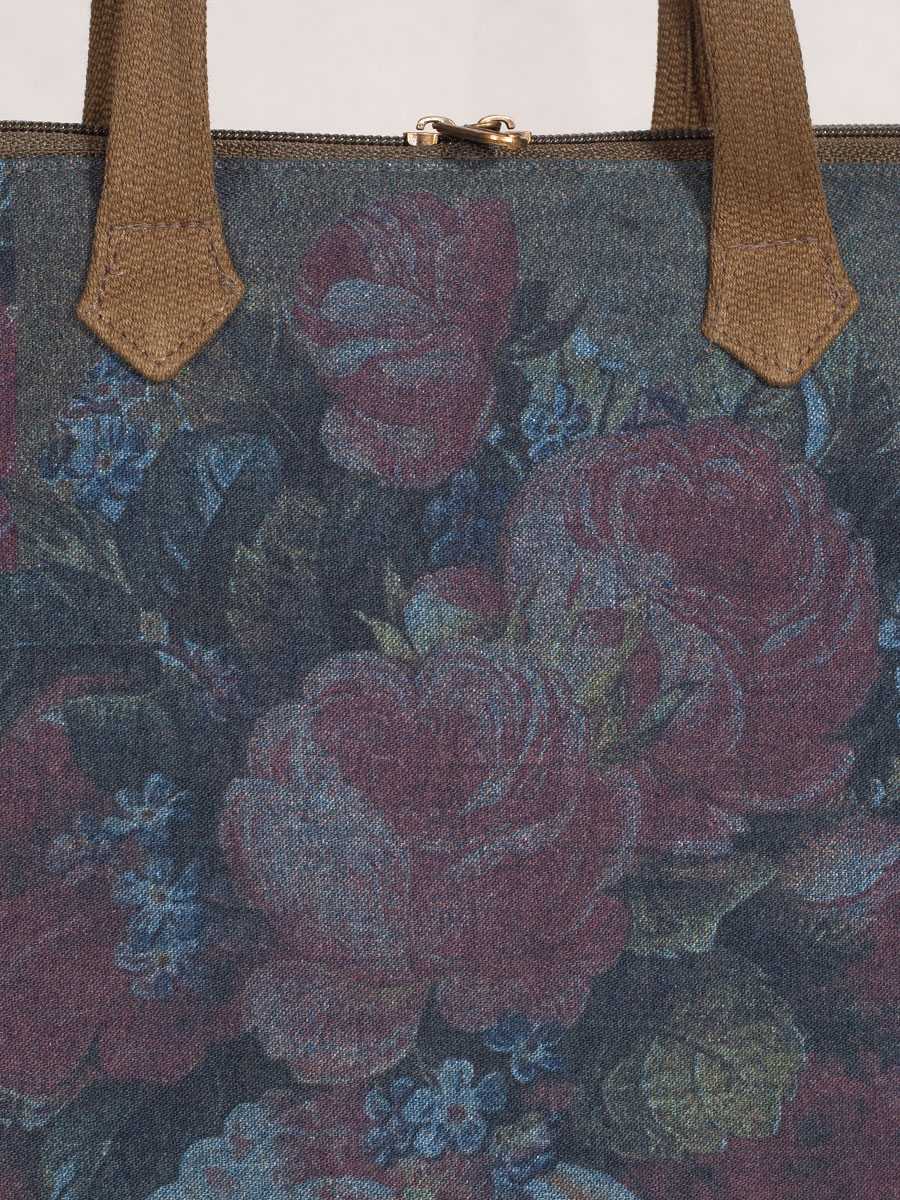 Guido Umhängetasche, Handtasche, Amore, Motiv Rose, Leinen #2