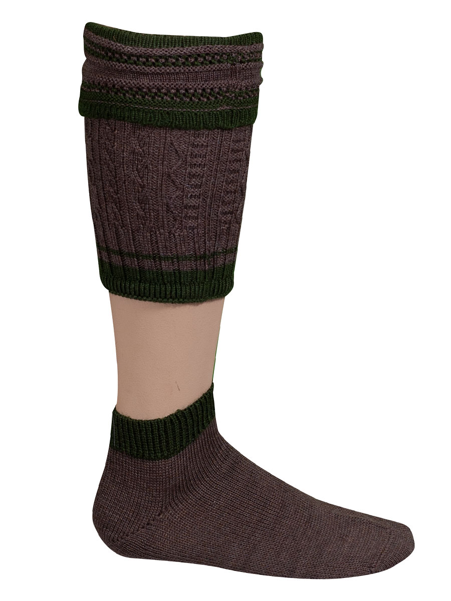 Lusana Loferl braun-tanne mit Socken #1