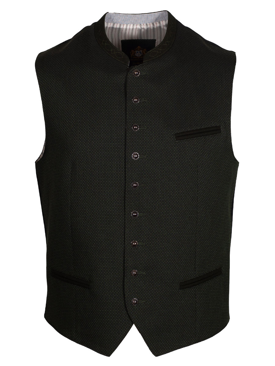 Hammerschmid Herrenweste Mirko, grün, schwarzer Rücken LEISMÜLLER