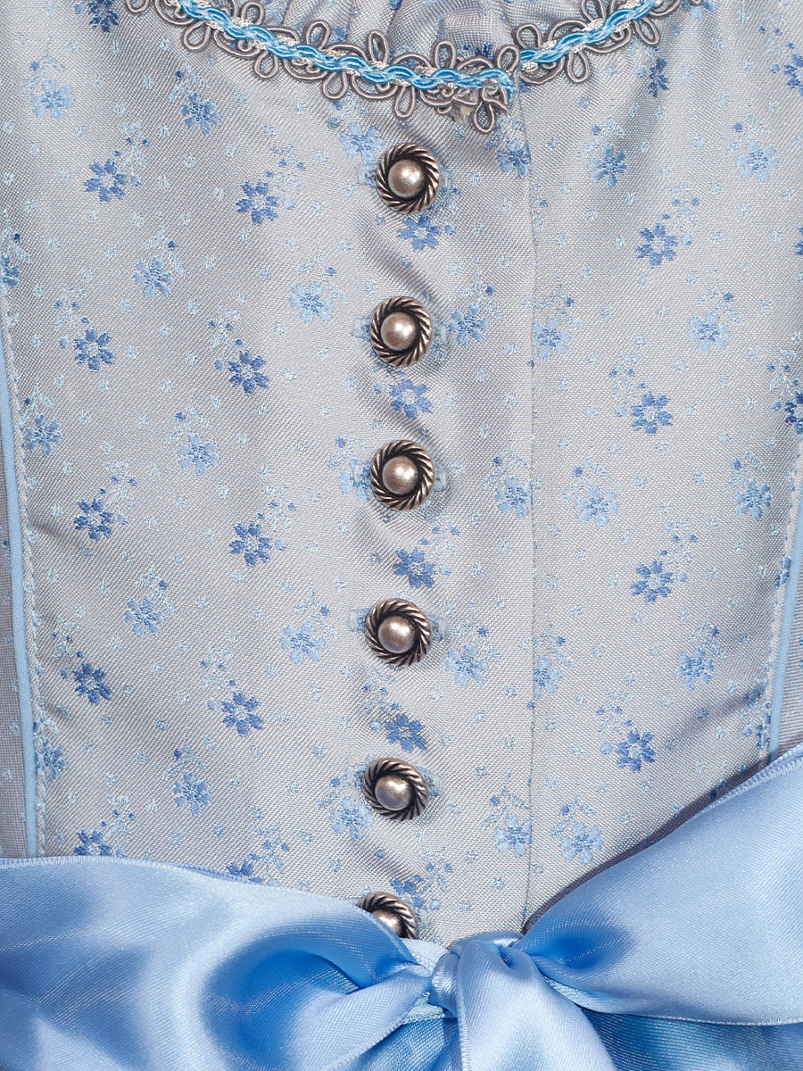 Ederer Kinderdirndl festlich, hellblau, geblümt, mit Bluse #3