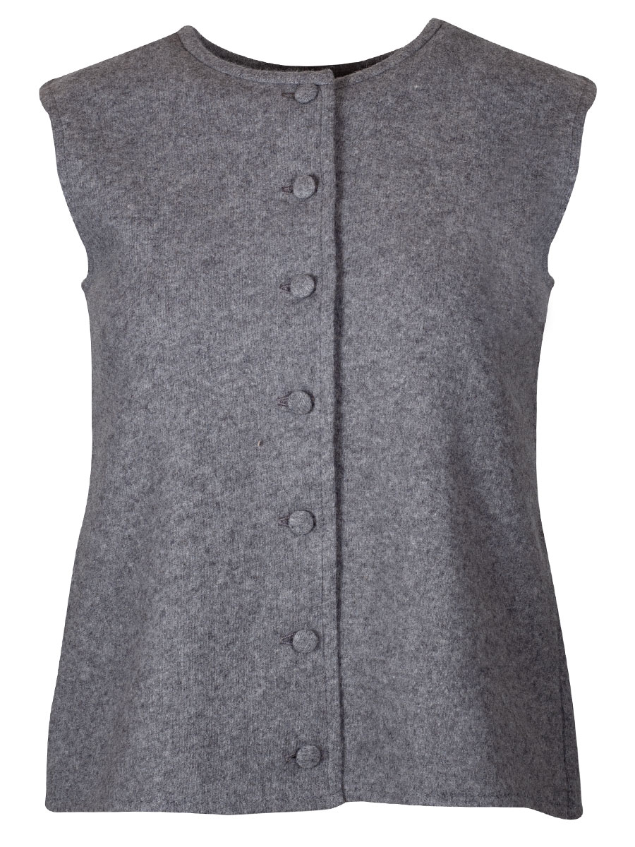 Boos Strickweste grau, Rückefalte mit Schleife #1