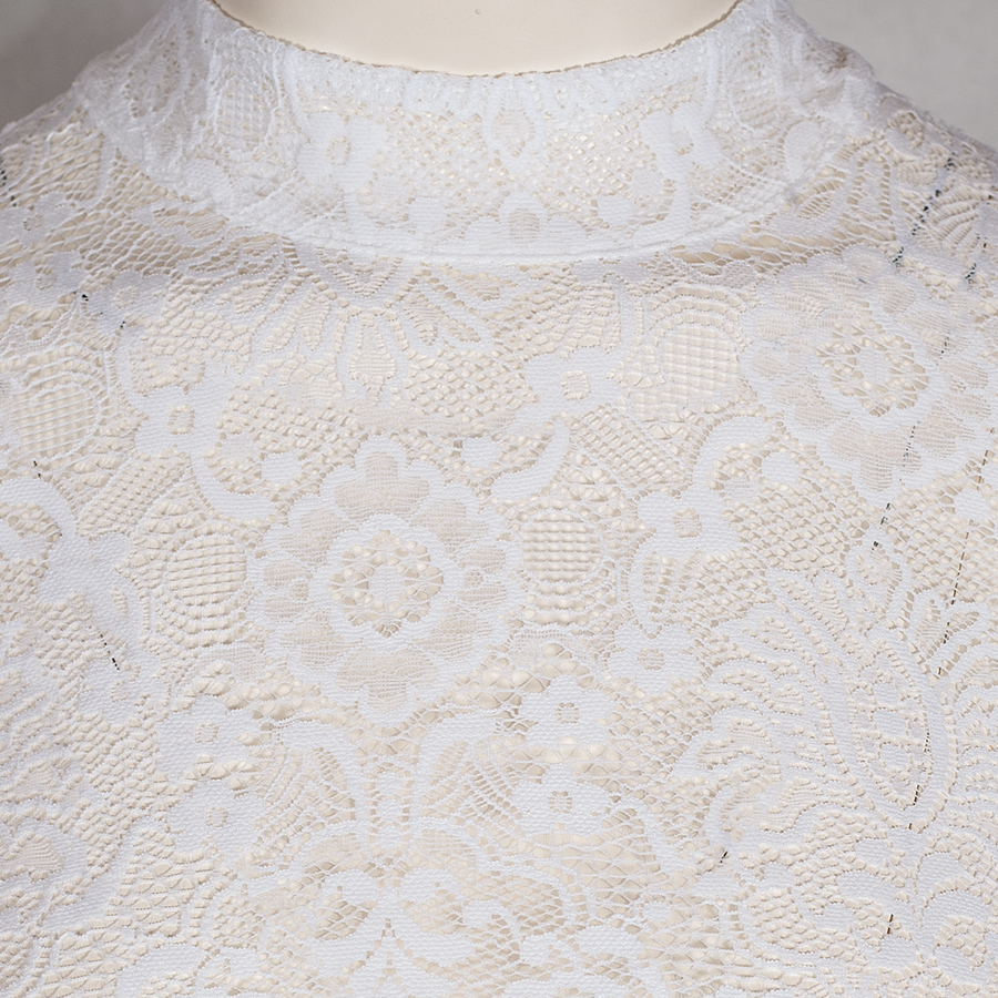 Hammerschmid Babsi Dirndlbluse, hochgeschlossen, Spitze, weiß, 3/4-Arm #3