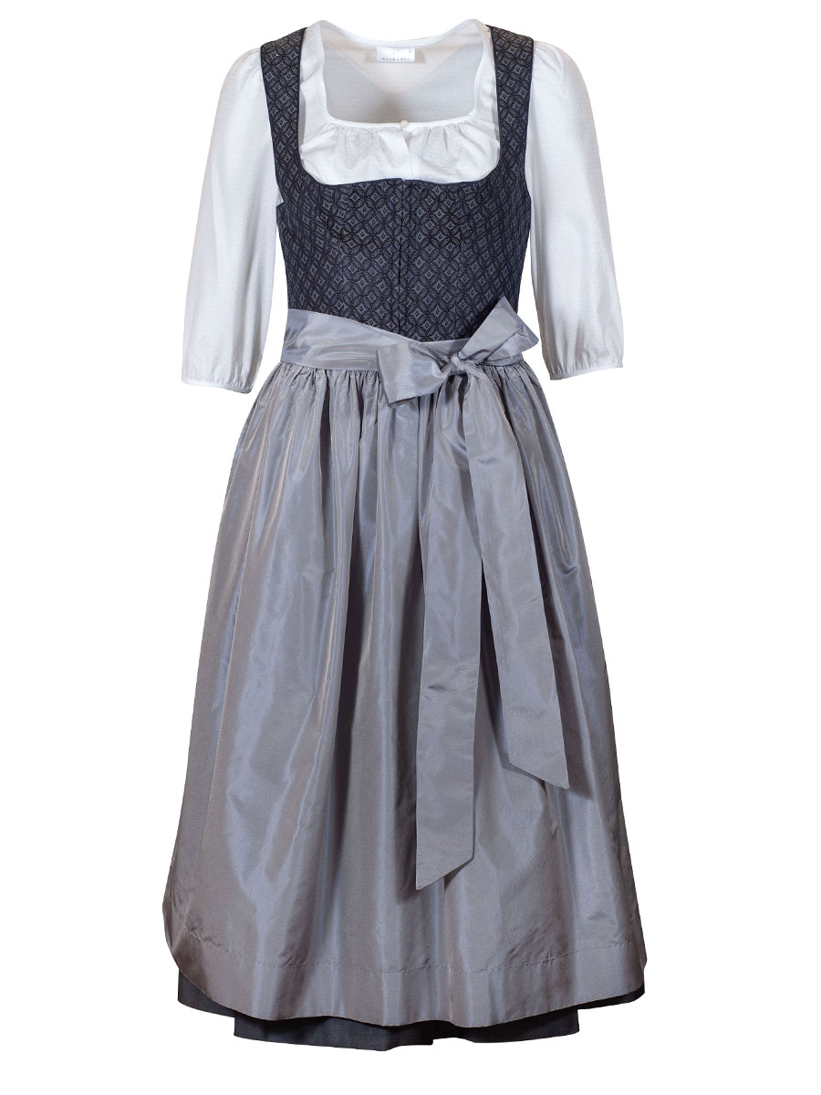 Wallnigg Festdirndl, blau, hochwertig, 80cm #1