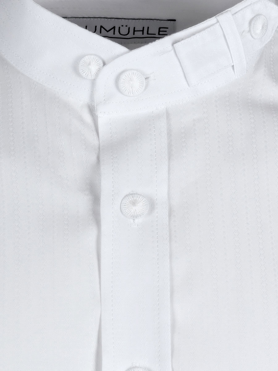 Waldorff Hemd weiß, durchgeknöpft, Stehkragen #2