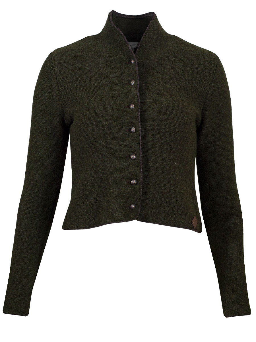 Stapf Strickjacke Dorika, tannenzweig, grün, Abschlüsse rolliert #1