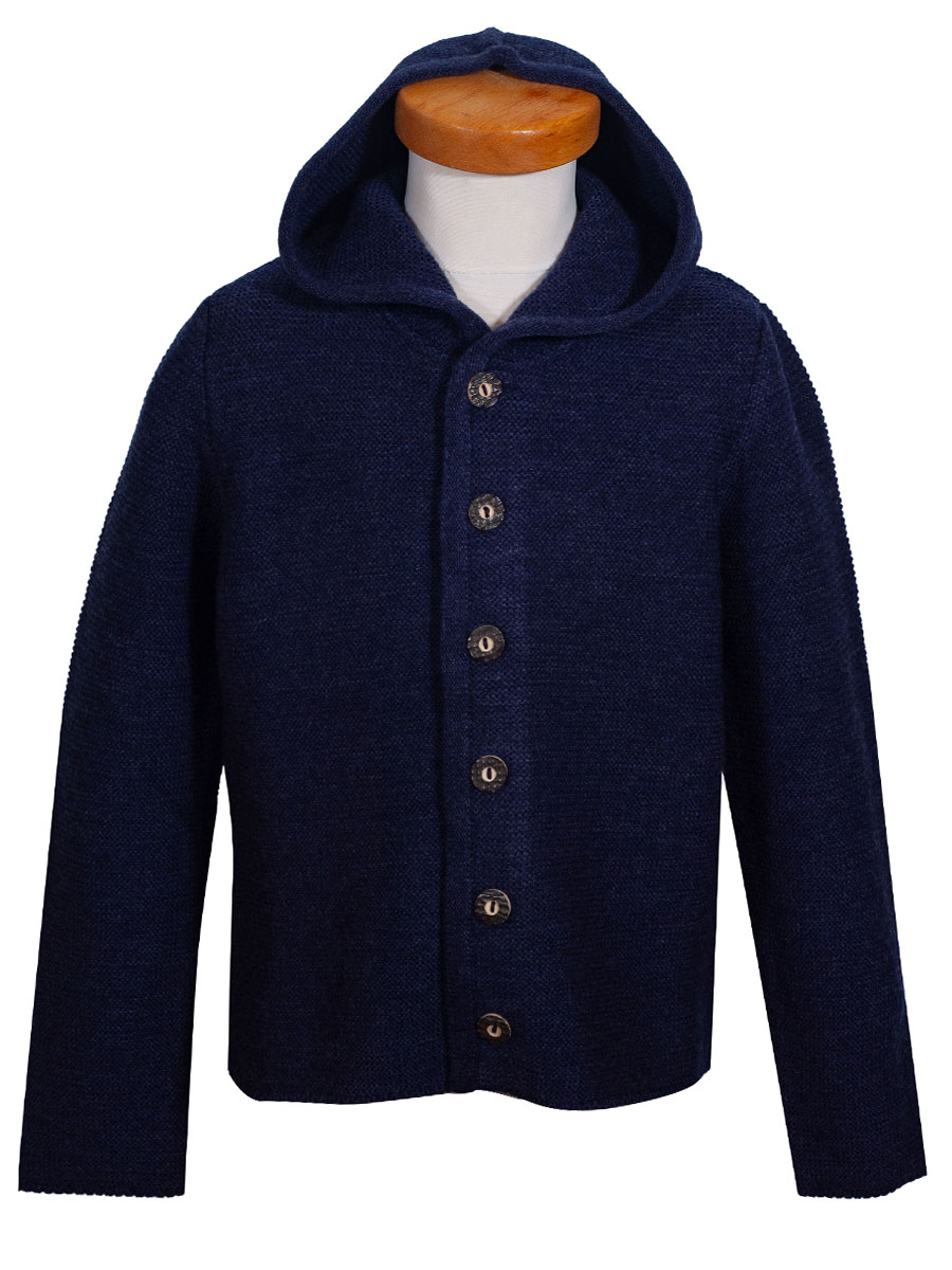 Hammerschmid Krün Strickjacke mit Kapuze, Jungen, marineblau #1