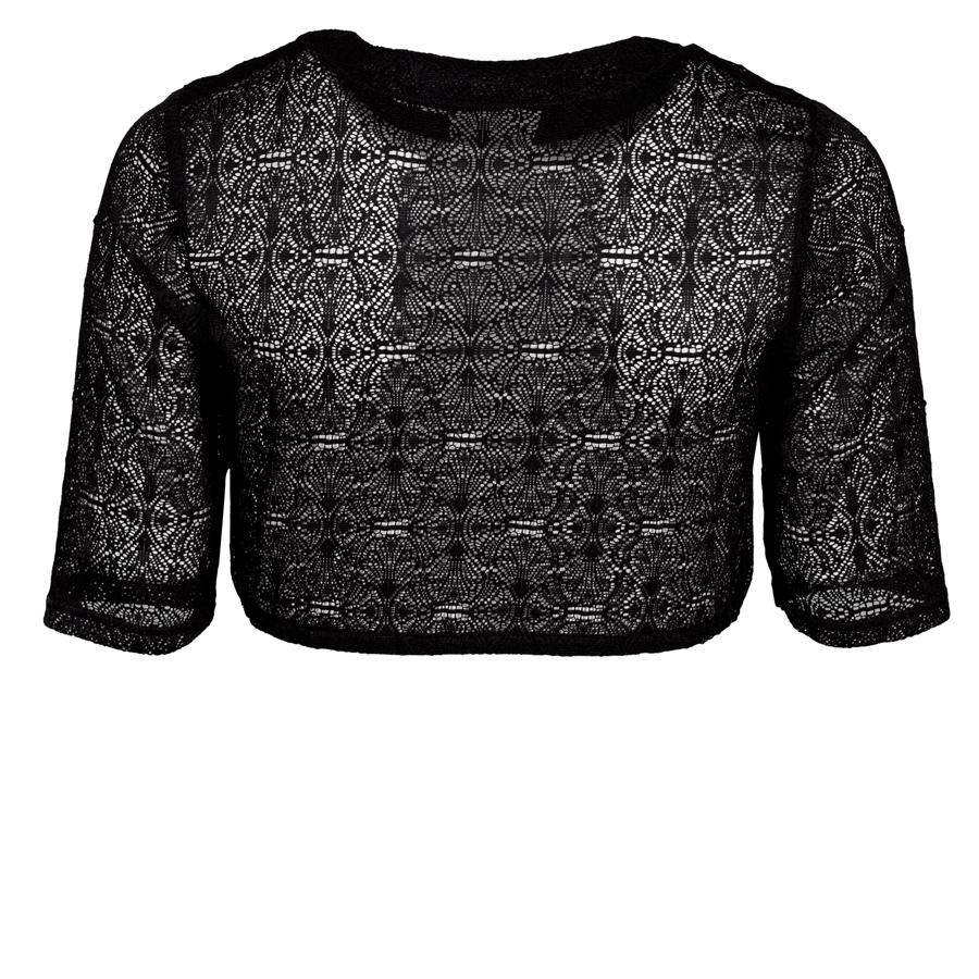 Waldorff Dirndlbluse Tina, schwarz, V-Ausschnitt, Spitze, Kurzarm #2