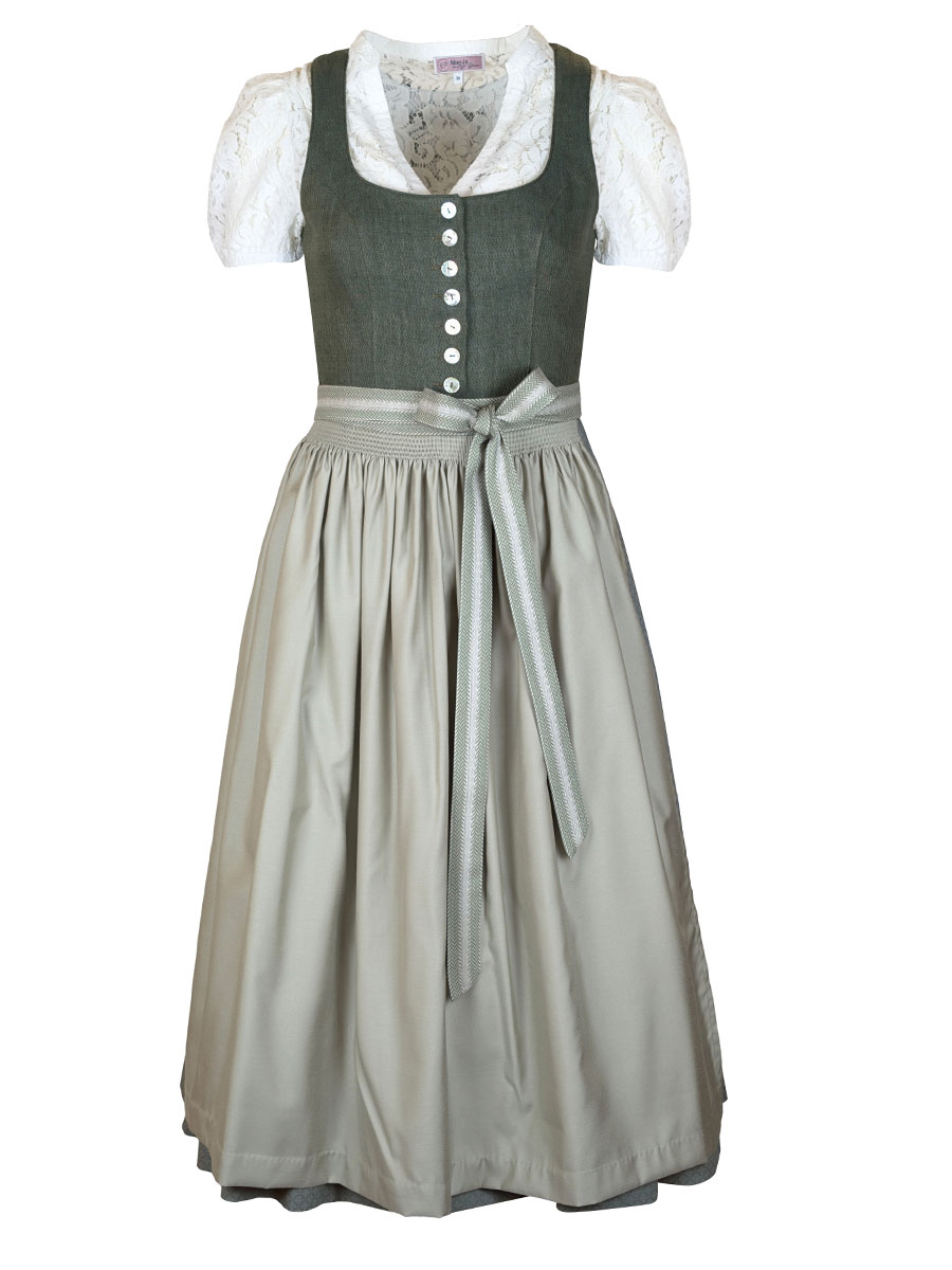 Hammerschmid Leinendirndl Koflersee, grün-lindgrün, 80lg #1