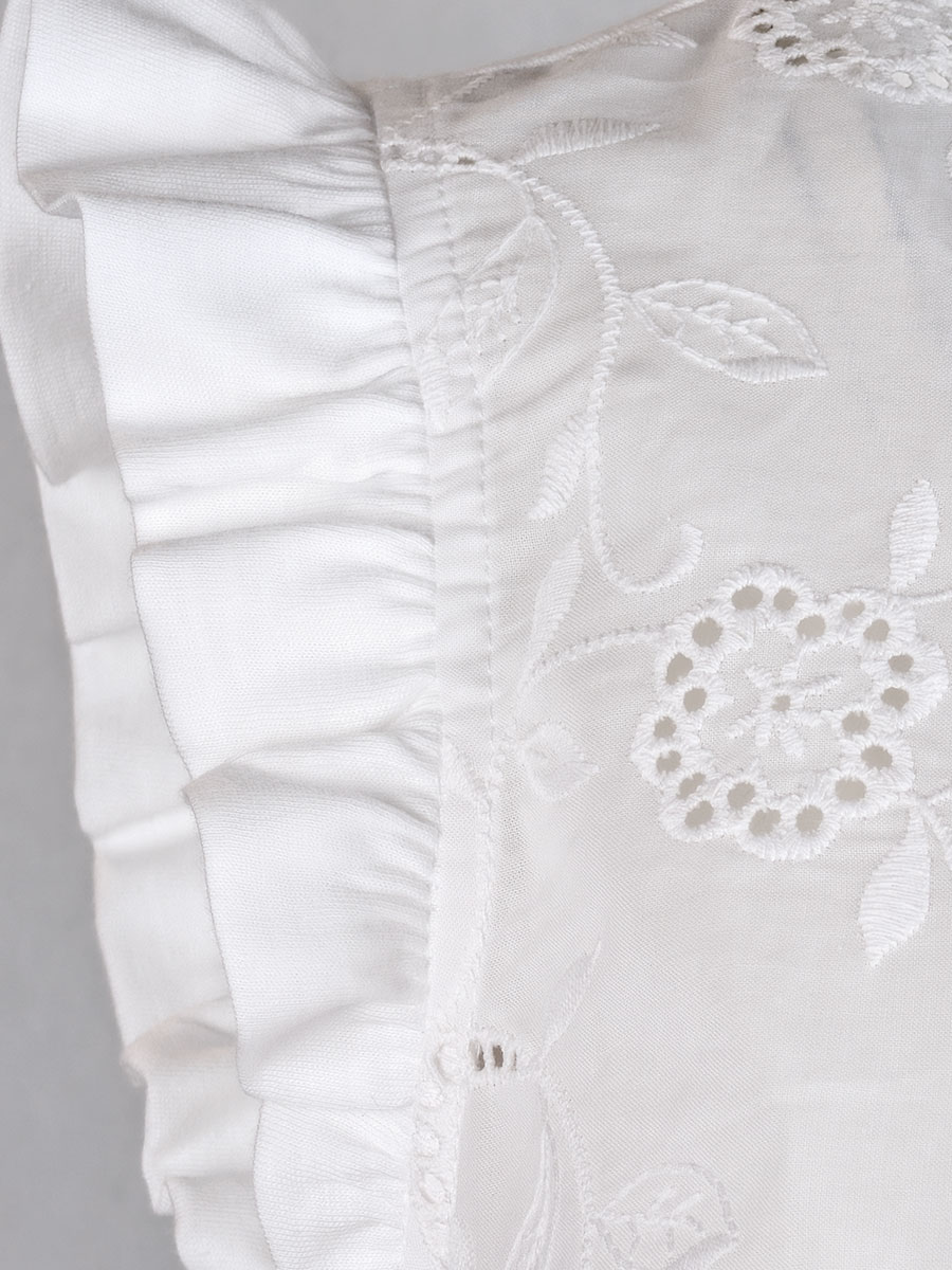 Hammerschmid Flügelarm Bluse, weiß, Lochmuster #4