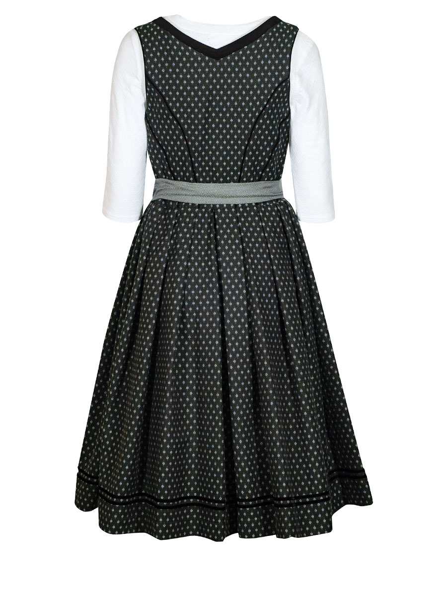 Anno Domini Dirndl Irmgard, festlich, seegrün, Samtborte, 70lg #3