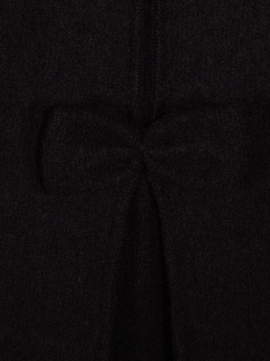 Boos Strickpullunder schwarz, Rückenfalte, Schleife #4