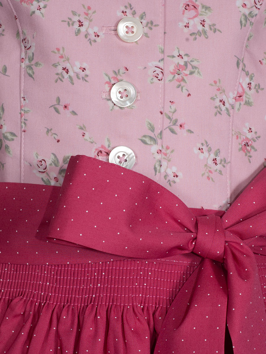 Hammerschmid Almsee Kinder-Dirndl, rosa, geblümt, pinke Schürze #3