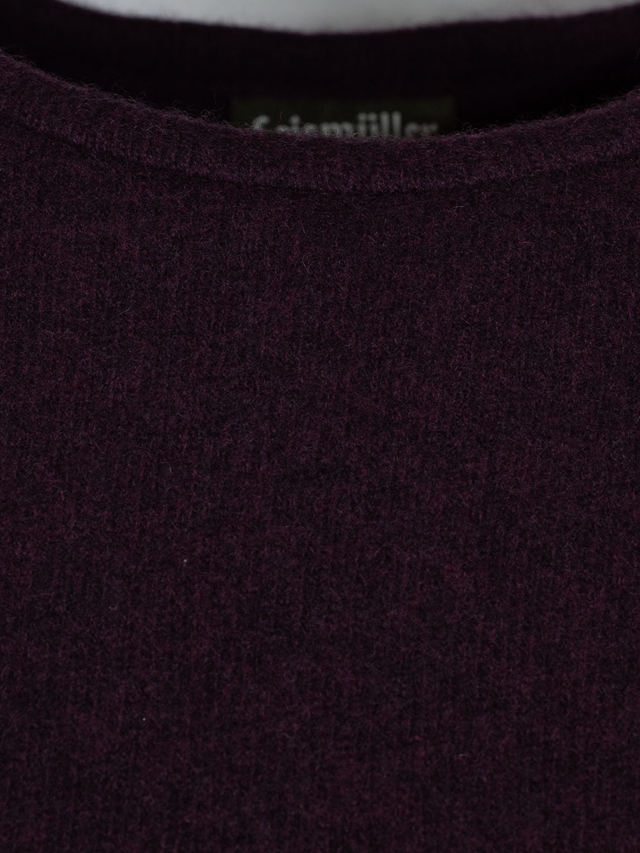 Boos Strickpullunder aubergine, Rückenfalte, Schleife #3