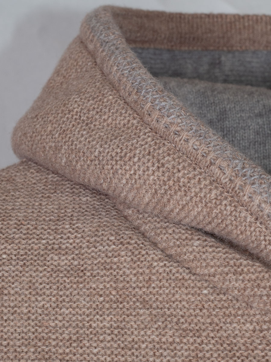 Huber Kapuzen-Strickjacke Marianne, berber-grau #4