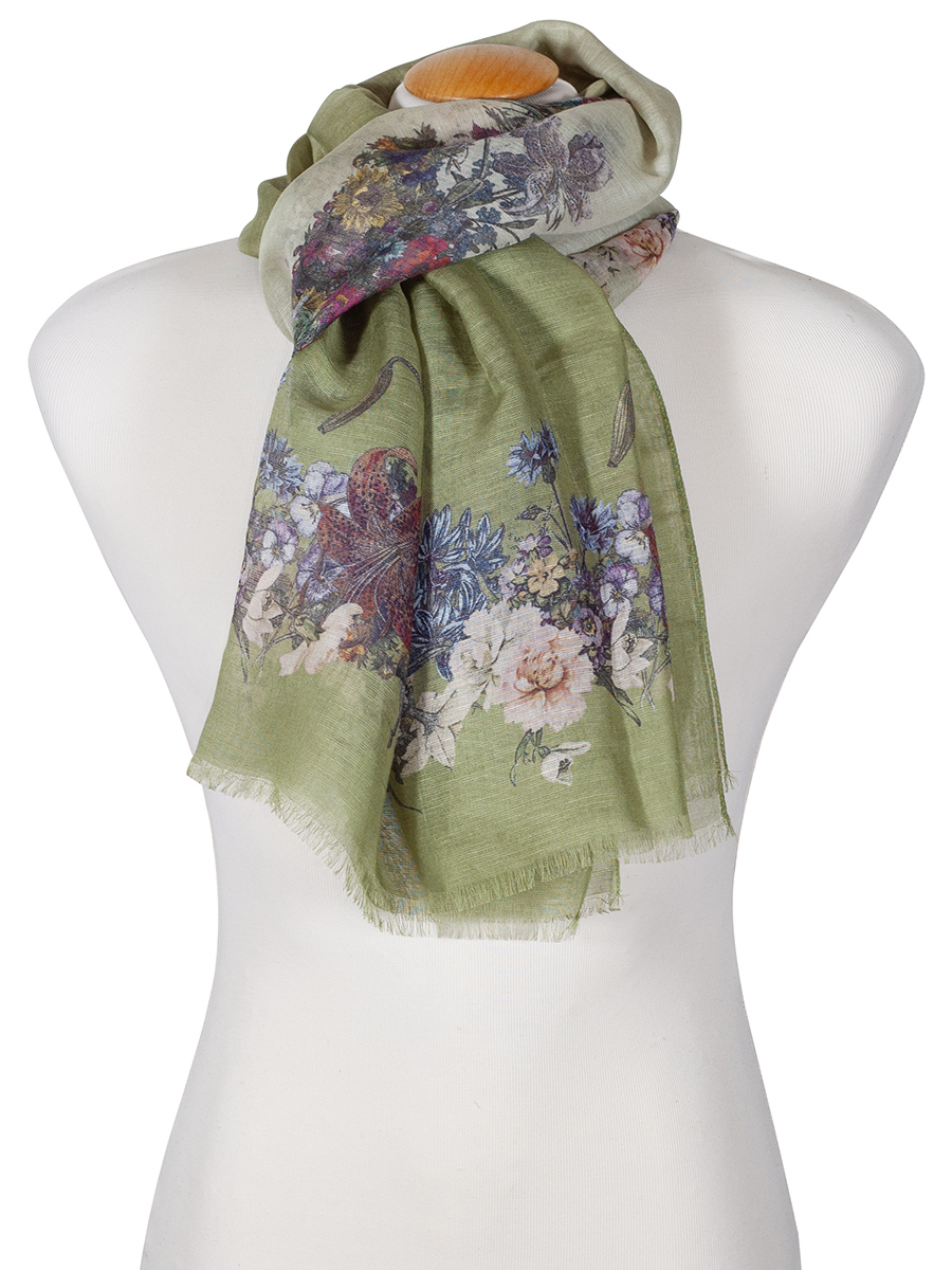 Steiner Schal Fleur, grün, F 8270 #1