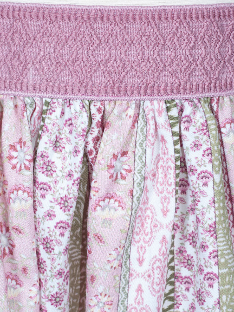 Ederer Kinderrock rosa, Gummibund, Blumenmuster #2