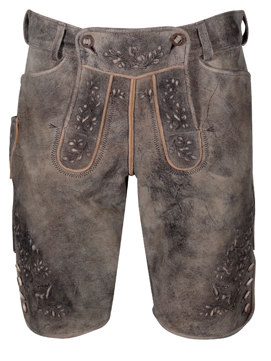 Kurze Lederhose Hocheck, altjuchten, dunkler Stick, Widlbock #1