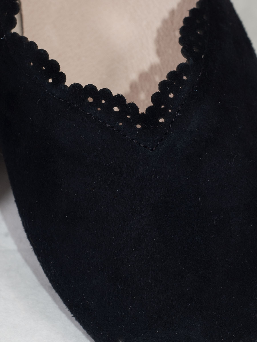 Esgano Schuhe, Ballerina, schwarz, Wildleder #5