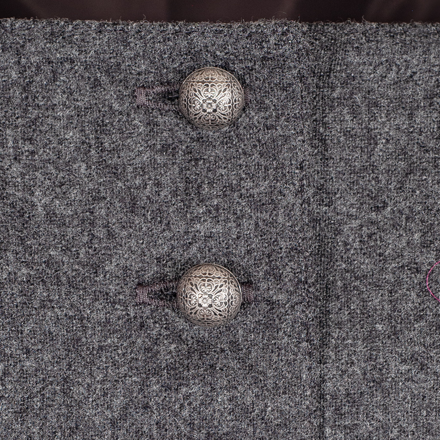 Hiebaum Lodenmieder grau, hoher Ausschnitt #4