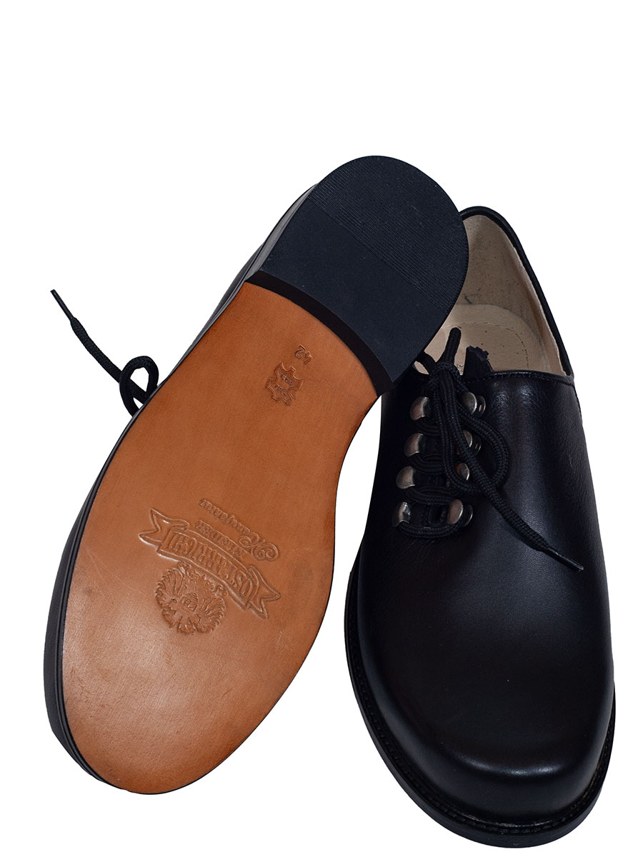 Weinbauer Haferlschuh schwarz, Nappaleder, seitliche Schnürung #2