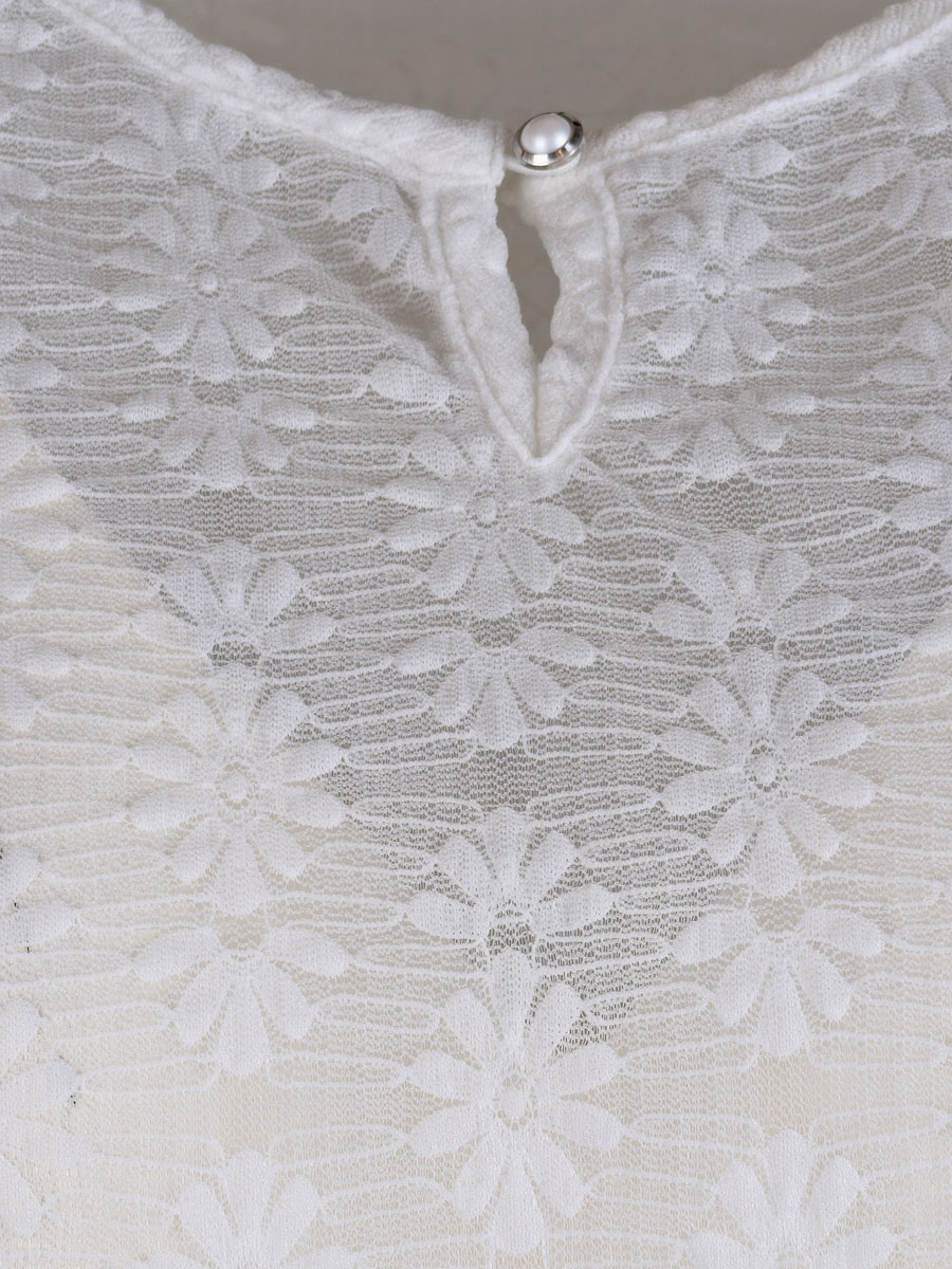 Country Line Spitzenbluse, creme, Puffarm #2