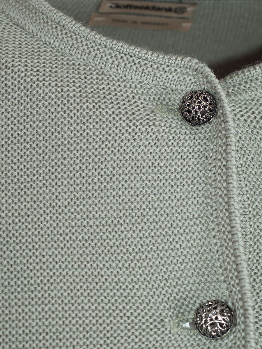 Gottseidank Strickjacke Aloisia Uni, eukalyptus, extrafein #4