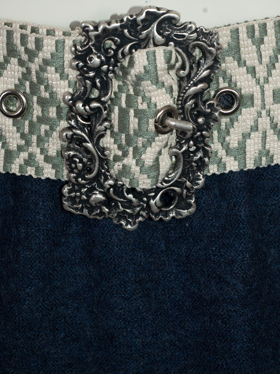 Berwin & Wolff Stoffgürtel weiß-salbeigrün, silberfarbene Schließe #2