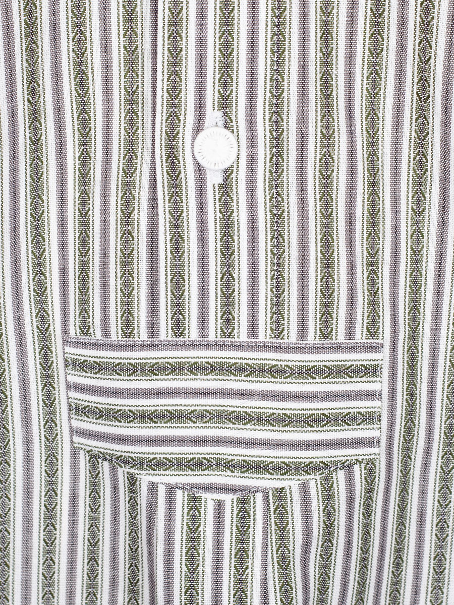 Arzberger Herrenhemd, grau-grün, gestreift, Liegekragen, Pfoad, Slim Line #3