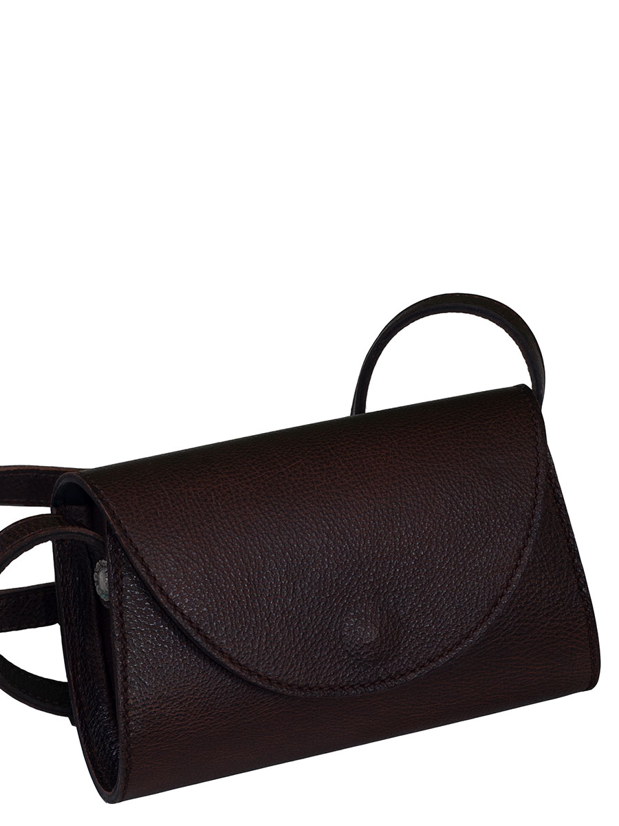 Sima Trachten Umhängetasche, Leder, braun, schlicht #1